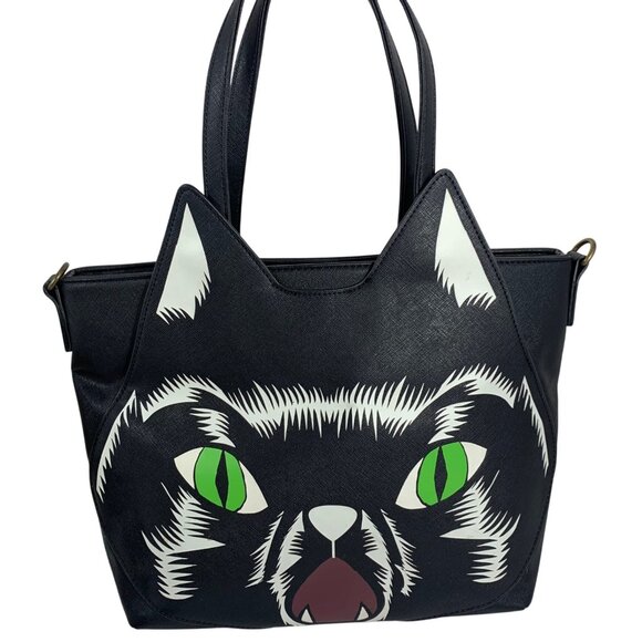 Disney Loungefly Hocus Pocus Thackery Binx Black Cat Handbag Purse NO STRAP - Picture 1 of 9